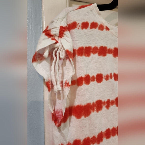 Women's Talbots Orange/Coral Striped Shirt, Size L - Picture 5 of 11